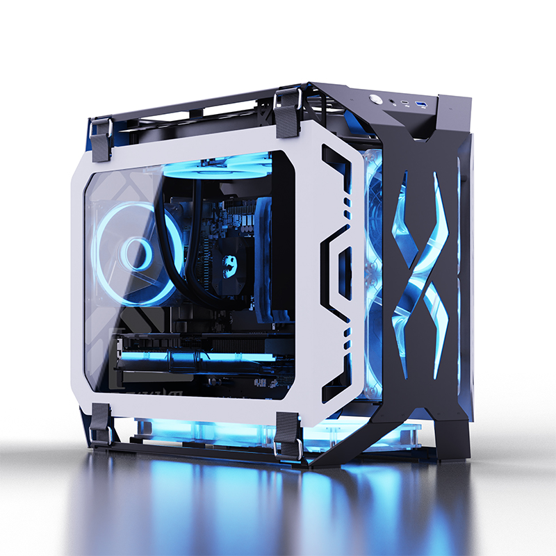 러빙쿨 새로운 디자인 오픈 스타일 게이밍 섀시 강화유리 - Pc Chassis 리뷰 및 가격