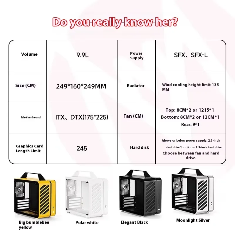 C24 슈가 큐브 에어&타입C 버전 휴대용 미니 데스크 - Pc Chassis 리뷰 및 가격