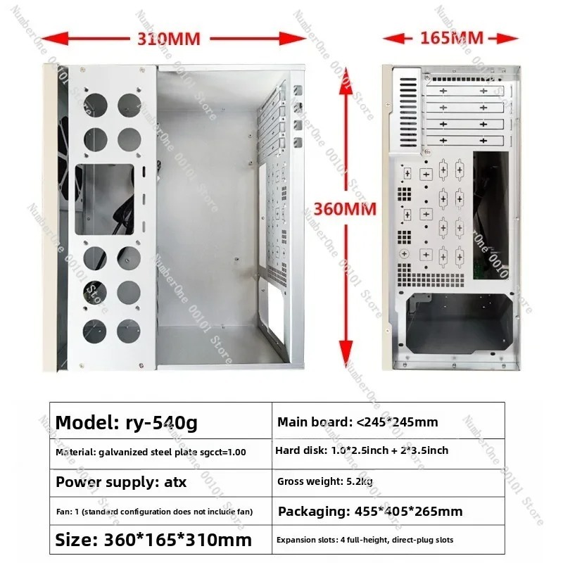 벽걸이형 소형 케이스 ATX 전원 슬롯 산업용 제어 서 - Atx Case 리뷰 및 가격